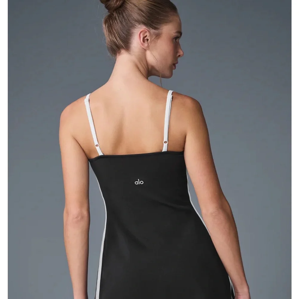 NWT ALO Yoga Airbrush Streamlined Dress in Black/White Size XS - Picture 2 of 7